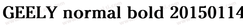 GEELY normal bold 20150114字体转换